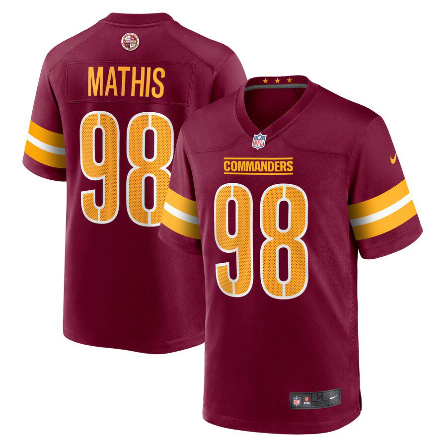 Men Washington Commanders 98 Phidarian Mathis Nike Burgundy Player Game NFL Jersey